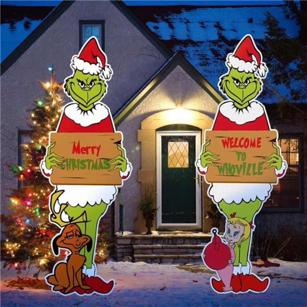 Boho Christmas Yard Signs 47in Holiday Outdoor Decor